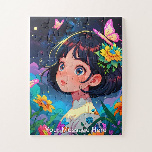 Kids Fusion of Fantasy and Anime Art Jigsaw Puzzle (Vertical)