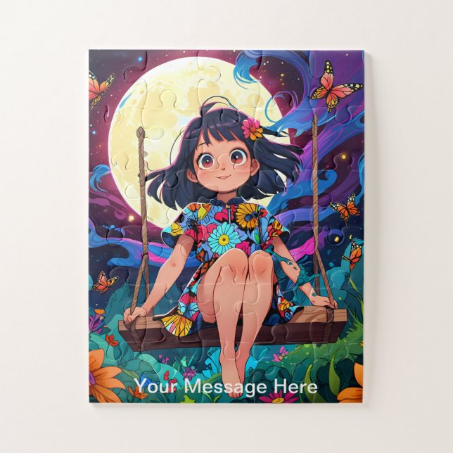 Kids Fusion of Fantasy and Anime Art Jigsaw Puzzle (Vertical)