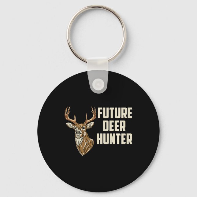 Kids Future Deer Hunter Daddy's Hunting Buddy Todd Key Ring (Front)