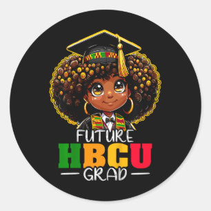 Kids Future Hbcu Grad Afro Black History Month Classic Round Sticker