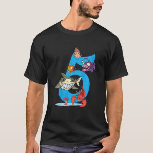 Kids Future Marine Biologist 5 Year 5th Birthday B T-Shirt