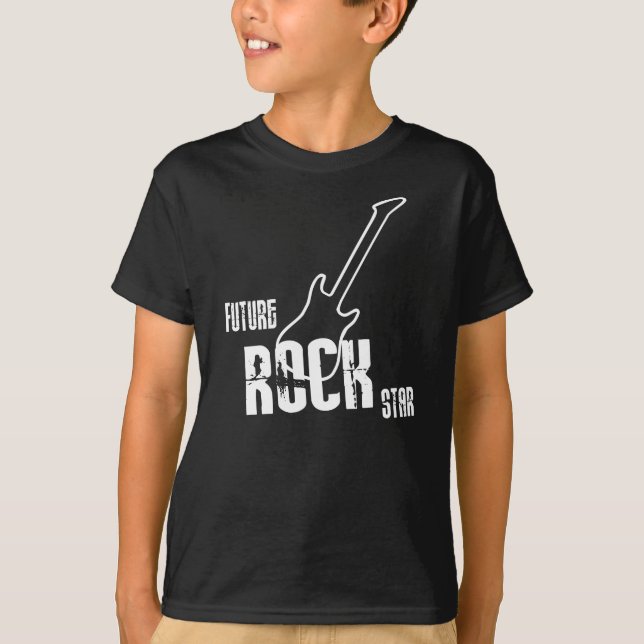Kids Future Rock Star T-Shirt - great personalised (Front)