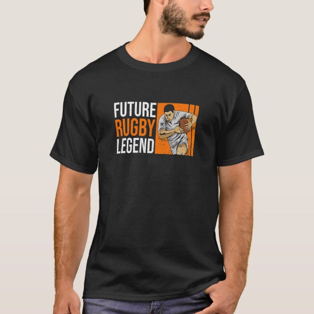 Kids Future Rugby Legend Quote For Your Future Rug T-Shirt (Front)