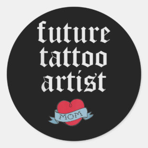 Kids Future Tattoo Artist Kids Toddler Mum Heart T Classic Round Sticker