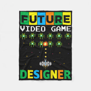 Kids Future Video Game Developer Toddler Boy Game Fleece Blanket