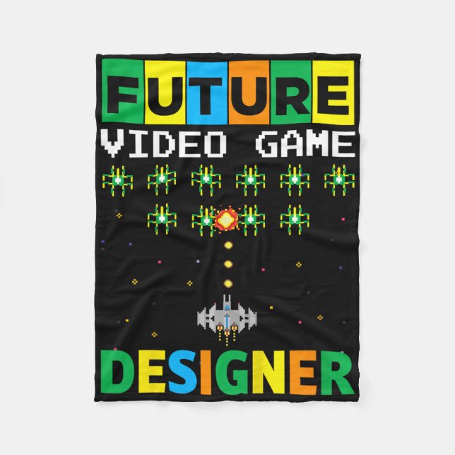 Kids Future Video Game Developer Toddler Boy Game  Fleece Blanket (Front)