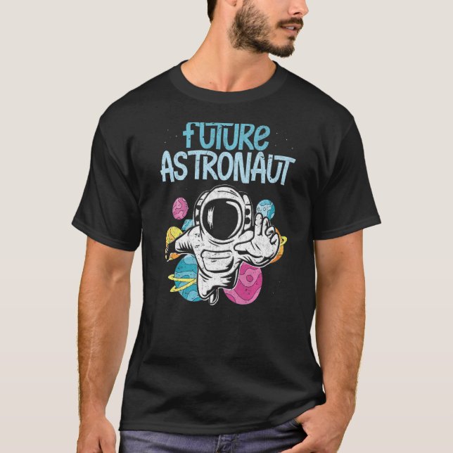 Kids Galaxy Outer Space Science Planets Future Ast T-Shirt (Front)