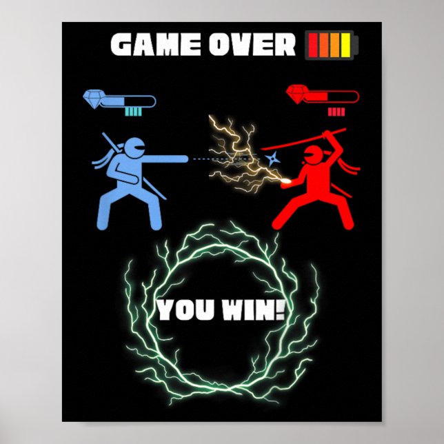 Kids Game Over Video Game Ttle  Poster (Front)