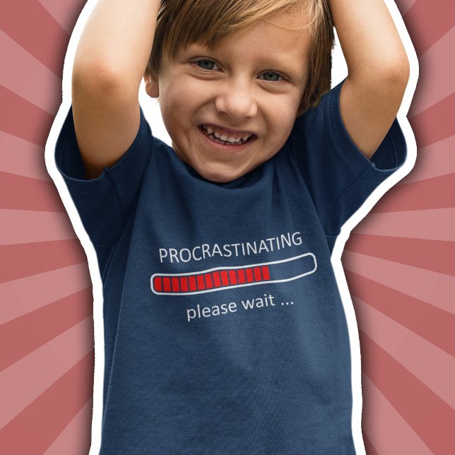 Kids Gaming Shirt | Procrastinating Please Wait (Creator Uploaded)