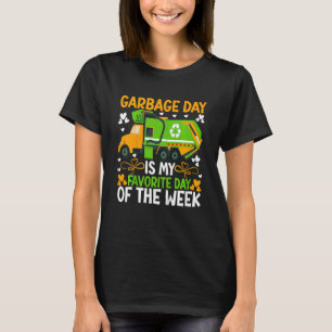 Kids Garbage Day Garbage Truck Costume For Boys To T-Shirt