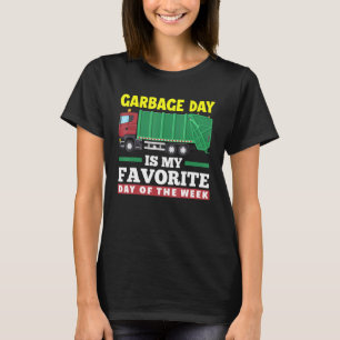 Kids Garbage Day Is Favourite Day Trash Truck Boys T-Shirt
