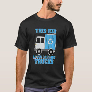 Kids Garbage Smiling Truck Boy Love Recycling Day T-Shirt