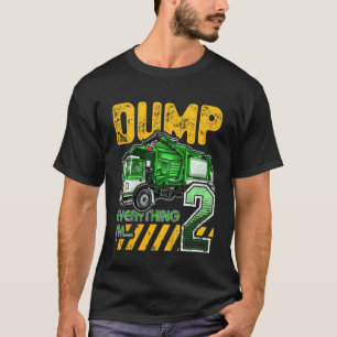 Kids Garbage Truck 2nd Birthday 2 Years Old Birthd T-Shirt