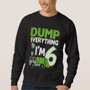 Kids Garbage Truck 6th Birthday Boy Recycling Tras Sweatshirt