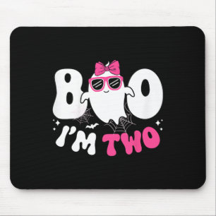 Kids Ghost Boo I'm Two 2nd Birthday Girl Halloween Mouse Pad