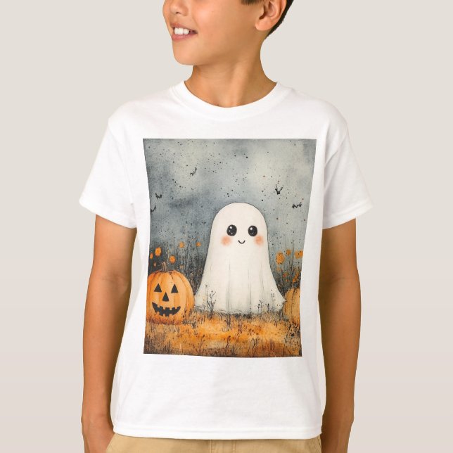 Kids ghost Halloween tshirt (Front)