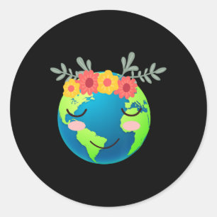 Kids Gift Idea Earth Day Classic Round Sticker