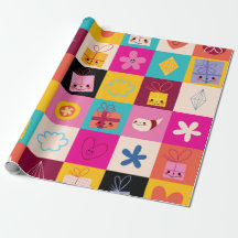 Kids Gift Wrapping Paper Seamless Pattern
