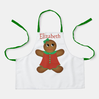 Kid's Gingerbread Girl Cookie Apron