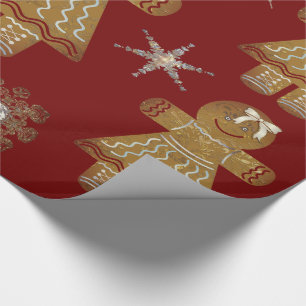 Kids Gingerbread Girly Christmas Wrapping Paper