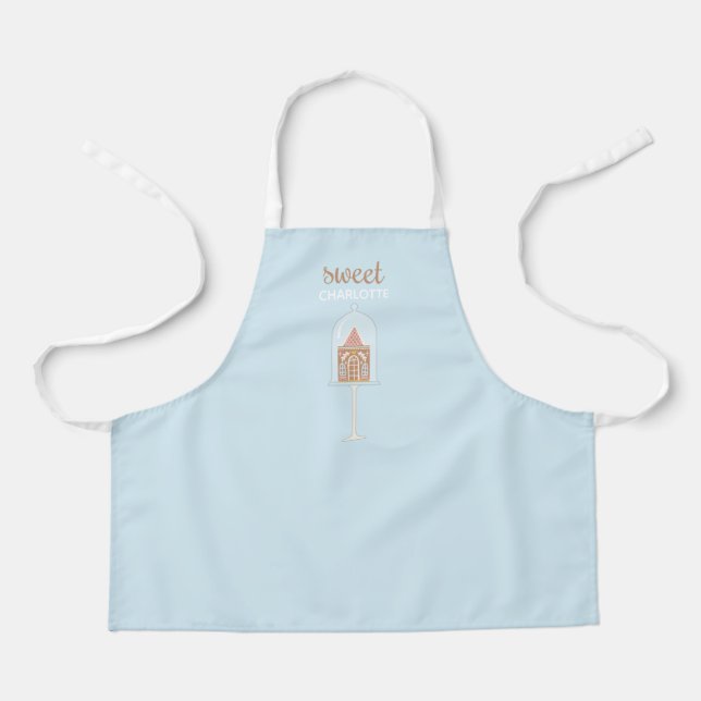 Kids Gingerbread House Decorating Party Apron (Front)
