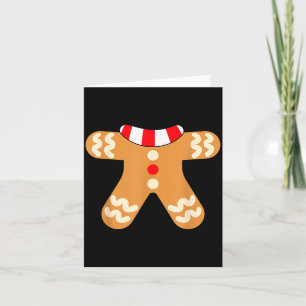 Kids Gingerbread Man Costume Matching Christmas Card