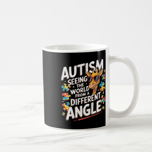 Kids Giraffe Autism Seeing World Different Angle A Coffee Mug (Right)