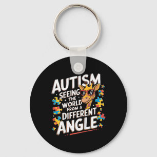 Kids Giraffe Autism Seeing World Different Angle A Key Ring