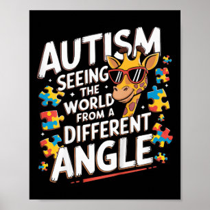 Kids Giraffe Autism Seeing World Different Angle A Poster