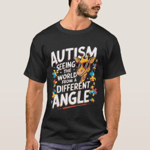 Kids Giraffe Autism Seeing World Different Angle A T-Shirt