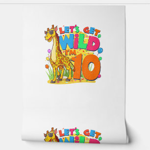 Kids Giraffe Birthday Party 10 Year Old Boy 10th B Wallpaper