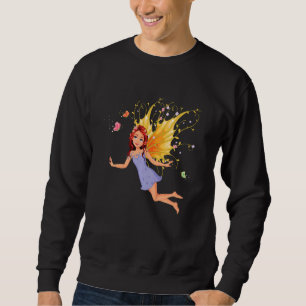 Kids Girl Fairy With Butterfly Wings Fabulous Fair Sweatshirt