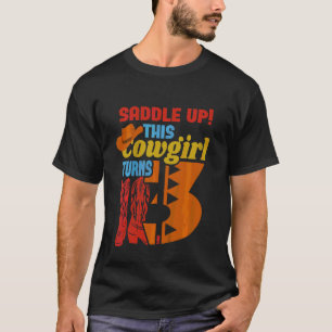 Kids Girls 3 Years Old Birthday Party This Cowgirl T-Shirt