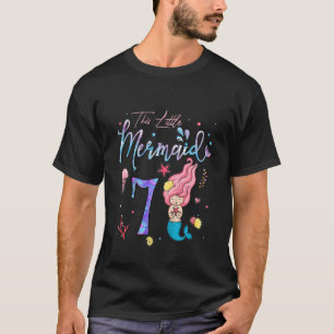 Kids Girls 7th Birthday Girl This Little Mermaid I T-Shirt