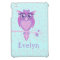 Kids girls cute owl purple & aqua ipad mini cover