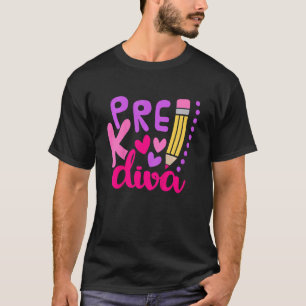 Kids Girls First Day Of Pre Pre K Diva T-Shirt