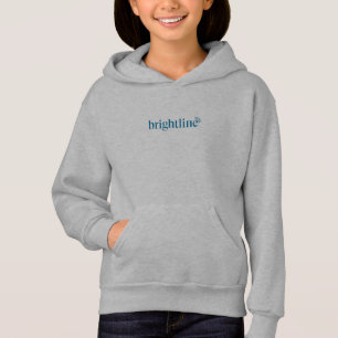 Kids - Girls grey hoodie with navy logo