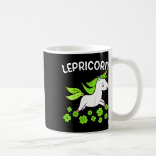 Kids Girls Happy St Patricks Day Unicorn Lepricorn Coffee Mug