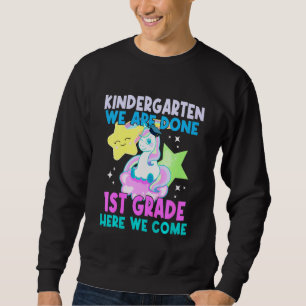 Kids Girls Kindergarten Graduation Rainbow Star Pa Sweatshirt