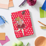 Kids girls named ballerina red polka dot  iPad pro cover<br><div class="desc">Bright red girl dancer ballet cover. Currently reads Clara This original graphic ballerina girl with blonde hair art and designed exclusively by Sarah Trett for www.mylittleeden.com</div>
