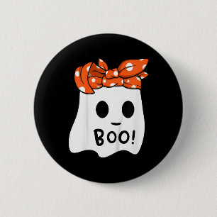 Kids Girls Toddler Happy Halloween Ghost With Ndan 6 Cm Round Badge