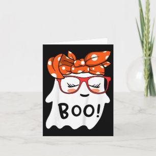 Kids Girls Toddler Happy Halloween Ghost With Ndan Card