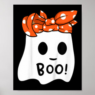 Kids Girls Toddler Happy Halloween Ghost With Ndan Poster