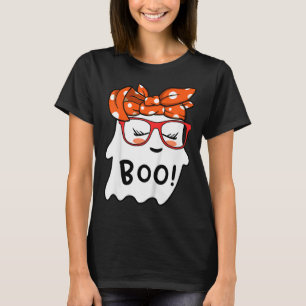 Kids Girls Toddler Happy Halloween Ghost With Ndan T-Shirt