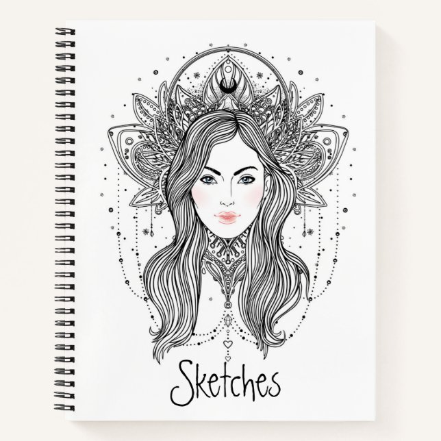 Kids Goddess Sketches  Notebook (Front)