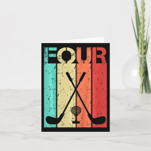 Kids Golf 4 Birthday Boy Girl Golf 4 Year Old Card
