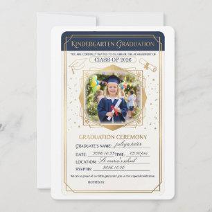 Kids Graduation Invitation, Preschool Pre-K Kinder Invitation