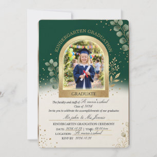 Kids Graduation Invitation, Preschool Pre-K Kinder Invitation