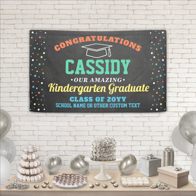 Kids Graduation Kindergarten & Preschool Cute Banner (Creator Uploaded)