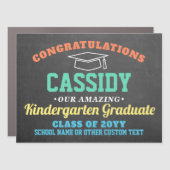 Kids Graduation Kindergarten & Preschool Parade Car Magnet (Front)